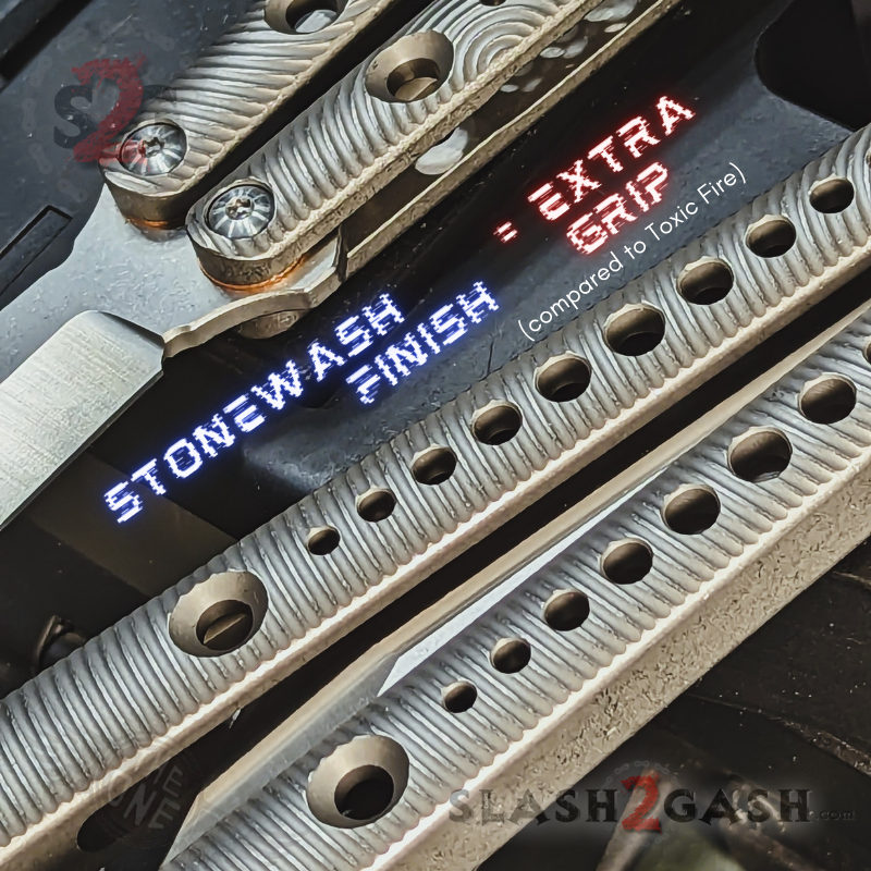 TheONE Squiggle REP Butterfly Knife TITANIUM Balisong (clone) - Channel Knife-Balisong - Tophatter Daily Deals