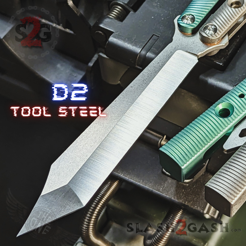 TheONE Squiggle REP Butterfly Knife TITANIUM Balisong (clone) - Channel Knife-Balisong - Tophatter Daily Deals