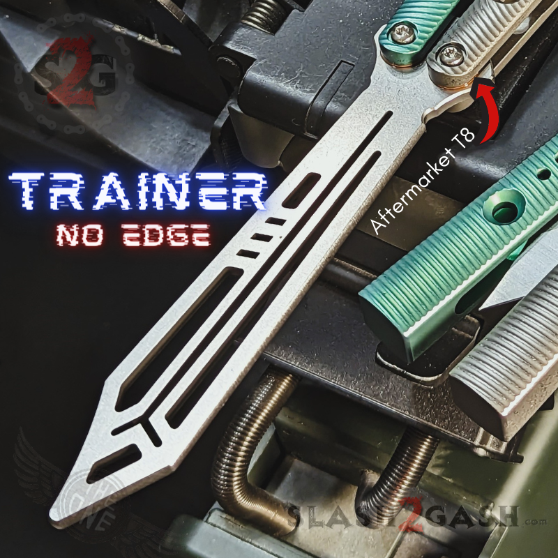 TheONE Squiggle REP Butterfly Knife TITANIUM Balisong (clone) - Channel Knife-Balisong - Tophatter Daily Deals