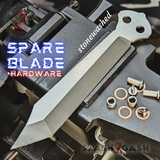TheONE Squiggle REP Butterfly Knife TITANIUM Balisong (clone) - Channel Spare Sharp Blade ONLY + stock Hardware Knife-Balisong - Tophatter Daily Deals