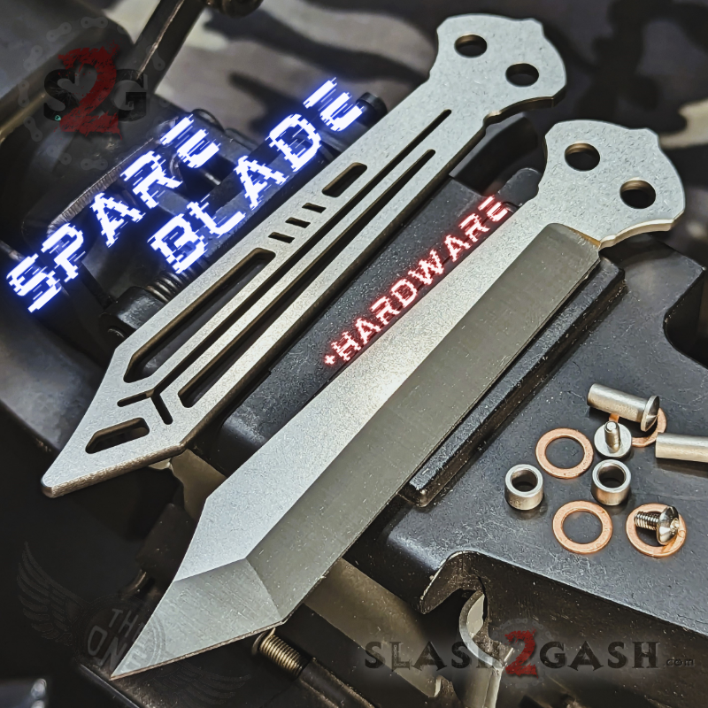 TheONE Squiggle REP Butterfly Knife TITANIUM Balisong (clone) - Channel Knife-Balisong - Tophatter Daily Deals