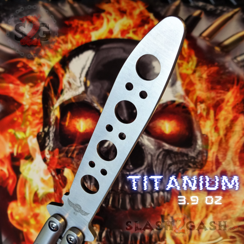 TheONE Butterfly Knife w/ Bushings TITANIUM Balisong - 4X series (clone) Knife-Balisong - Tophatter Daily Deals
