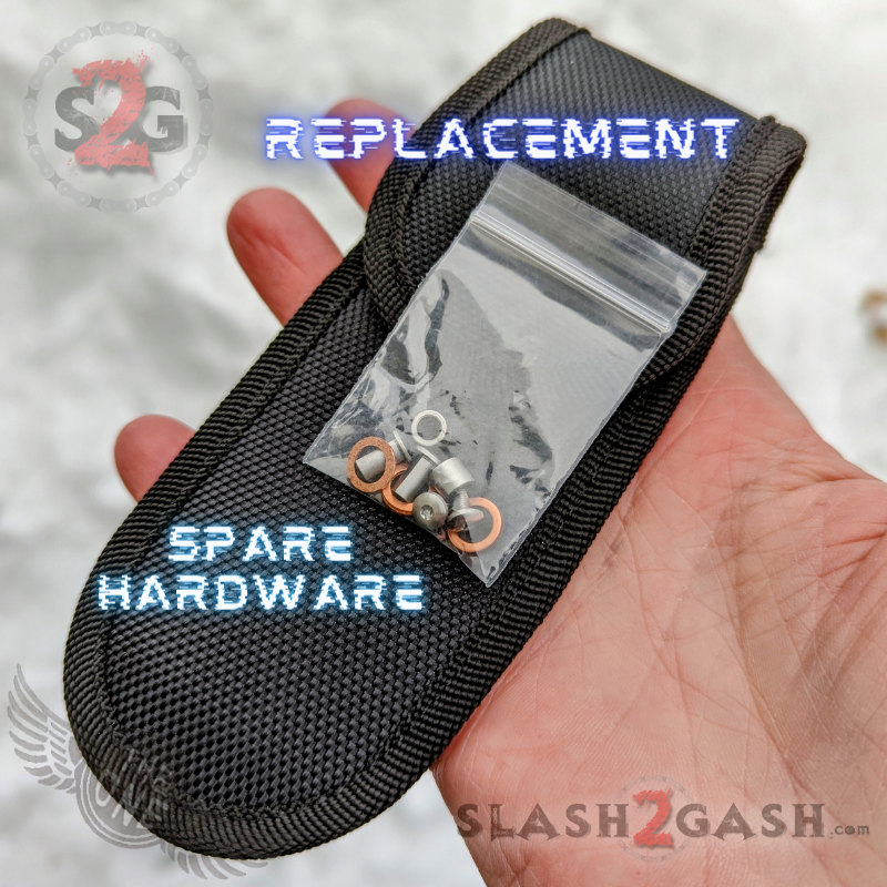 Balisong Spare Hardware Kit for TheONE TSUNAMI (clone) - UPGRADED Hardware Kit for TSUNAMI clone - stock pivots Knife-Accessory - Tophatter Daily Deals