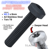 Balisong Pivot Screw (A2) Stainless Steel w/ DEEPER HEAD - M2.5 x 5mm T8 Knife-Accessory - Tophatter Daily Deals