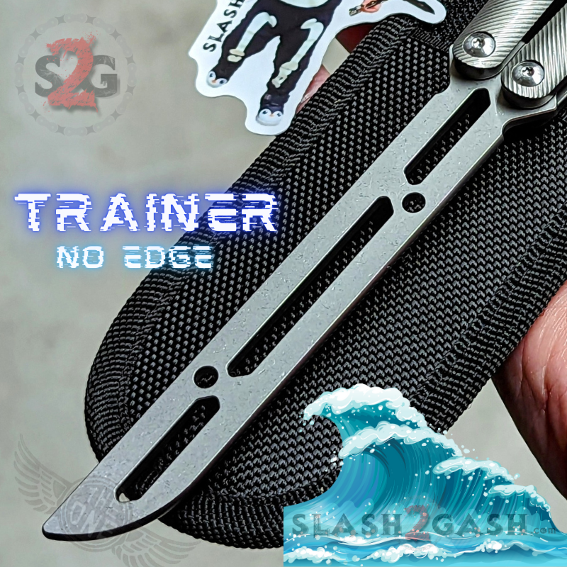 TheONE Tsunami Clone TITANIUM Balisong Butterfly Knife - Channel Knife-Balisong - Tophatter Daily Deals