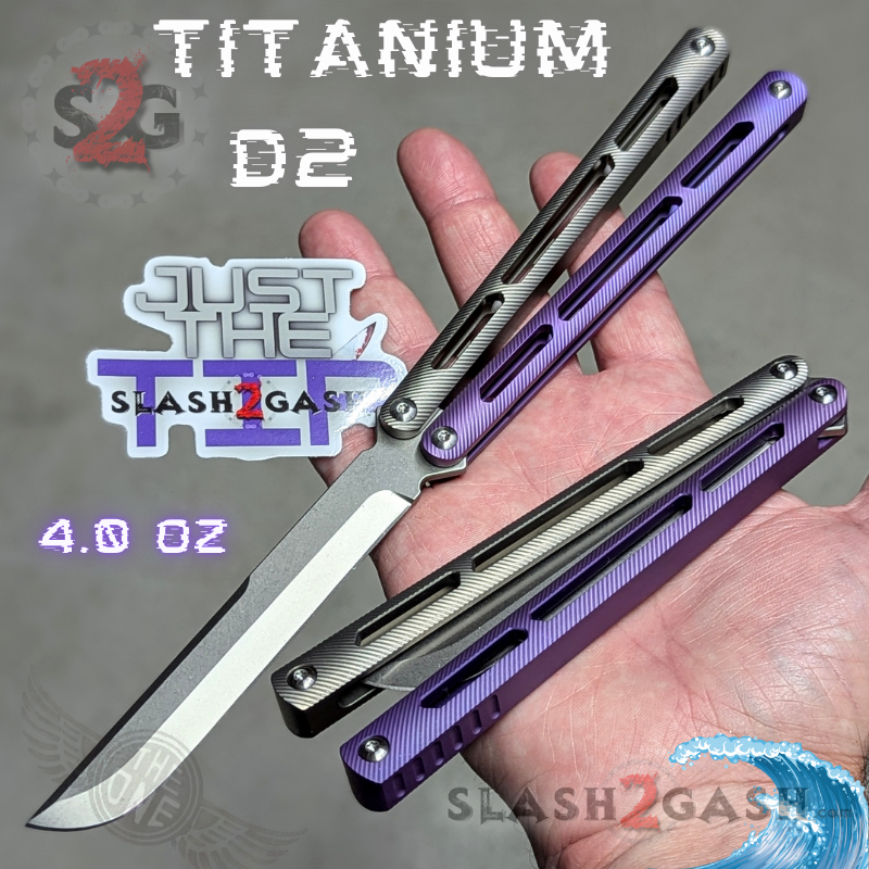 TheONE Tsunami Clone TITANIUM Balisong Butterfly Knife - Channel Knife-Balisong - Tophatter Daily Deals