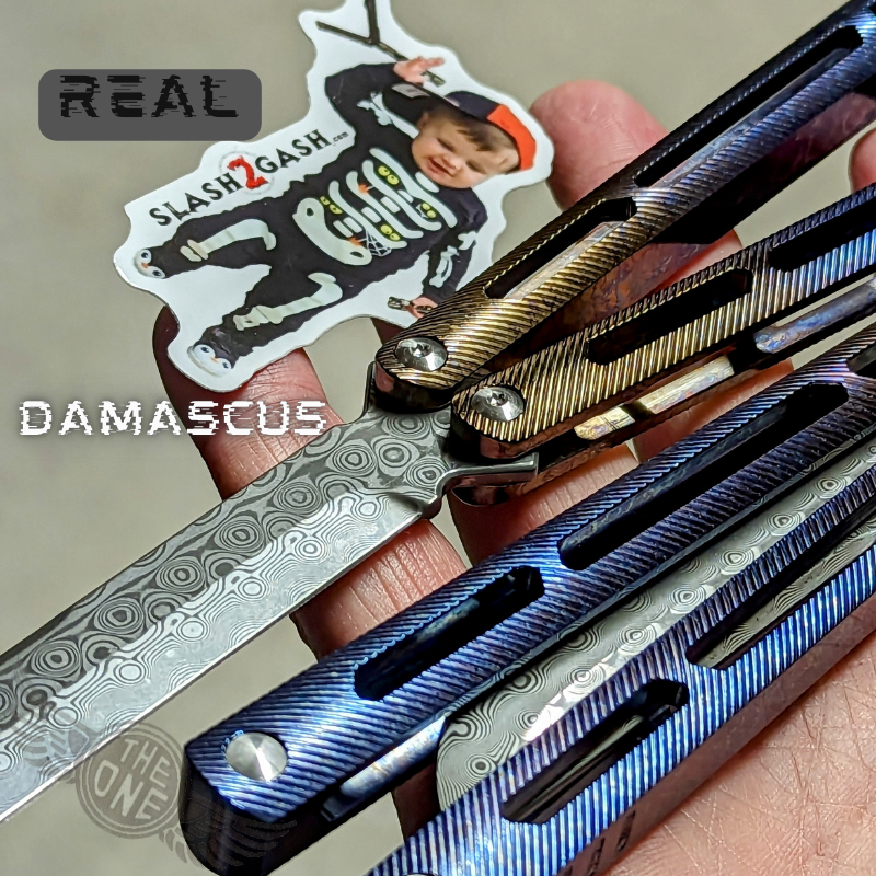 TheONE Tsunami Clone TITANIUM Balisong Butterfly Knife - Channel Knife-Balisong - Tophatter Daily Deals