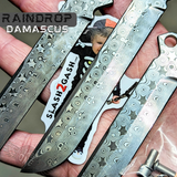 TheONE Tsunami Clone TITANIUM Balisong Butterfly Knife - Channel Spare DAMASCUS Sharp Blade ONLY + Hardware Knife-Balisong - Tophatter Daily Deals