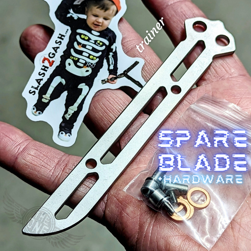 TheONE Tsunami Clone TITANIUM Balisong Butterfly Knife - Channel Spare Trainer Blade ONLY + Hardware Knife-Balisong - Tophatter Daily Deals