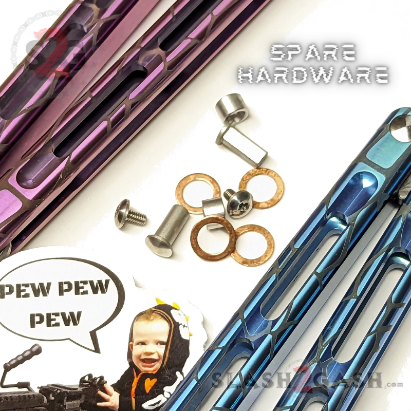 Balisong Spare Hardware Kit for TheONE VIPER (clone) - UPGRADED Hardware Kit for VIPER clone - stock pivots Knife-Accessory - Tophatter Daily Deals