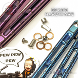 Balisong Spare Hardware Kit for TheONE VIPER (clone) - UPGRADED Hardware Kit for VIPER clone - stock pivots Knife-Accessory - Tophatter Daily Deals