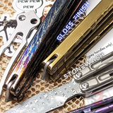 TheONE Viper Clone TITANIUM Balisong Butterfly Knife - Channel Knife-Balisong - Tophatter Daily Deals