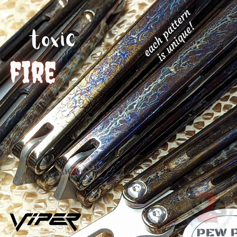 TheONE Viper Clone TITANIUM Balisong Butterfly Knife - Channel Knife-Balisong - Tophatter Daily Deals