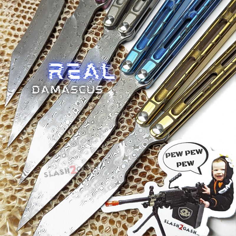 TheONE Viper Clone TITANIUM Balisong Butterfly Knife - Channel Knife-Balisong - Tophatter Daily Deals