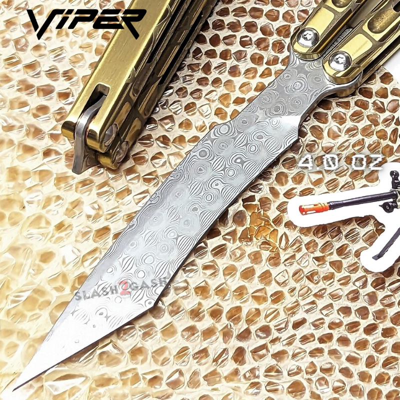 TheONE Viper Clone TITANIUM Balisong Butterfly Knife - Channel Knife-Balisong - Tophatter Daily Deals