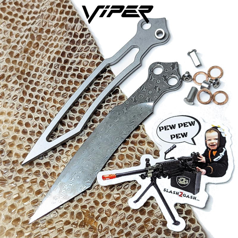 TheONE Viper Clone TITANIUM Balisong Butterfly Knife - Channel Knife-Balisong - Tophatter Daily Deals