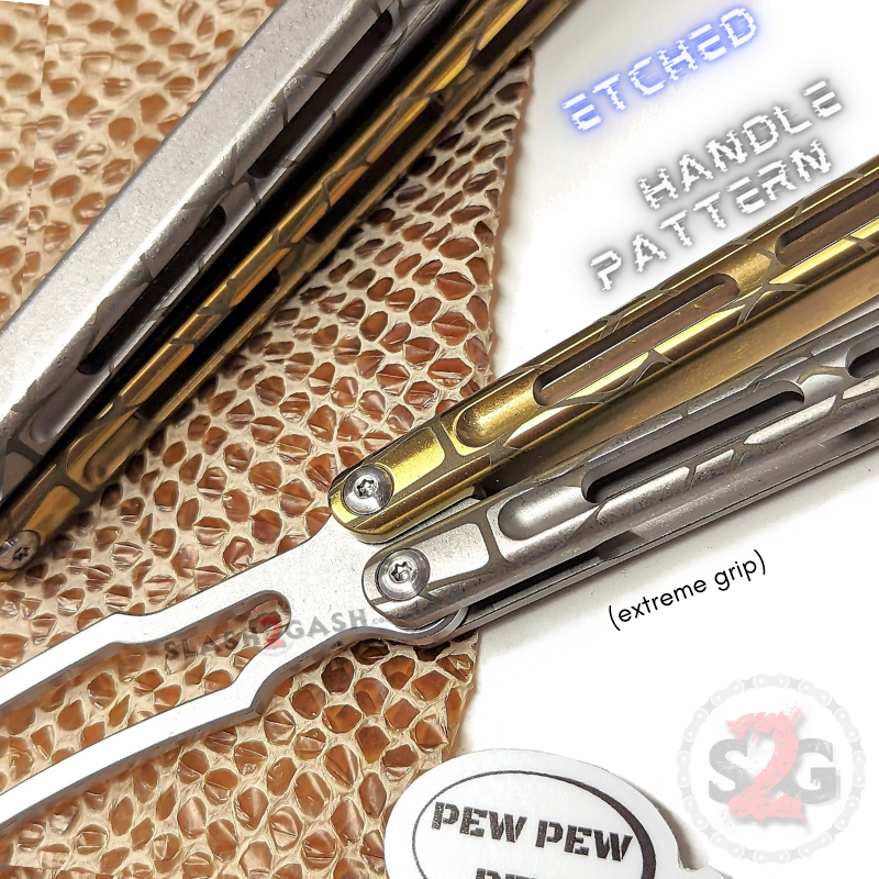 TheONE Viper Clone TITANIUM Balisong Butterfly Knife - Channel Knife-Balisong - Tophatter Daily Deals