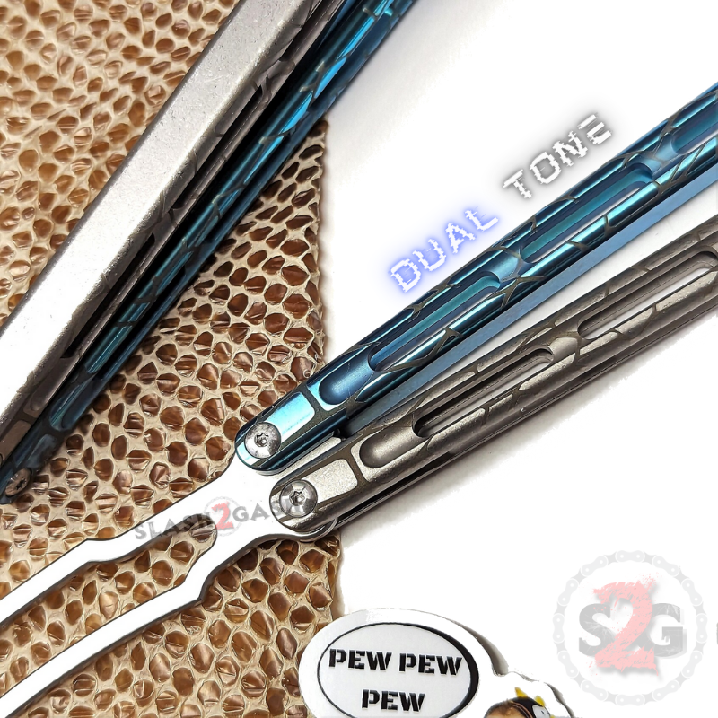 TheONE Viper Clone TITANIUM Balisong Butterfly Knife - Channel Knife-Balisong - Tophatter Daily Deals