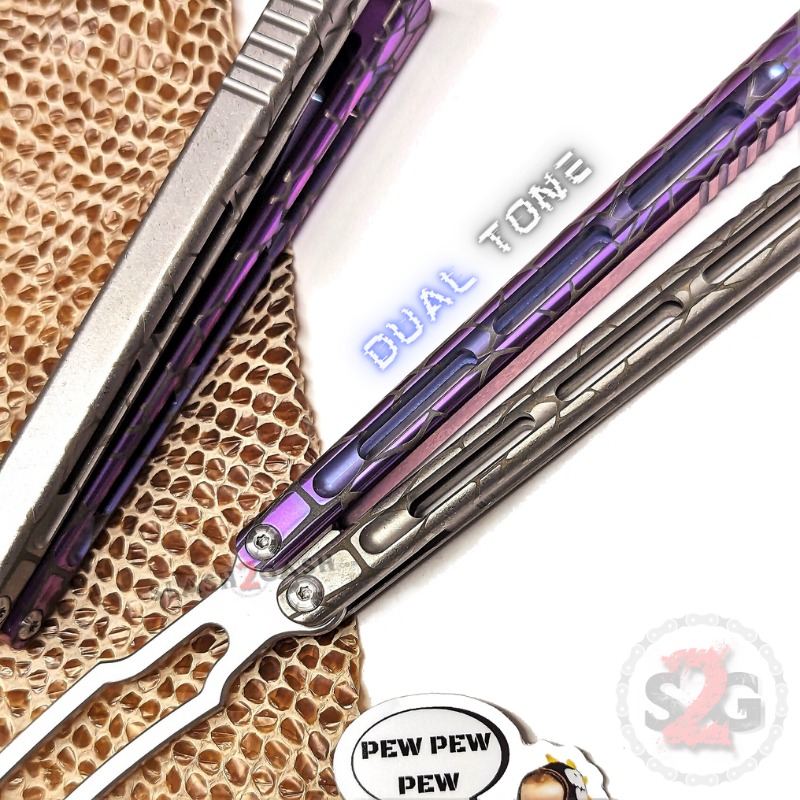 TheONE Viper Clone TITANIUM Balisong Butterfly Knife - Channel Knife-Balisong - Tophatter Daily Deals