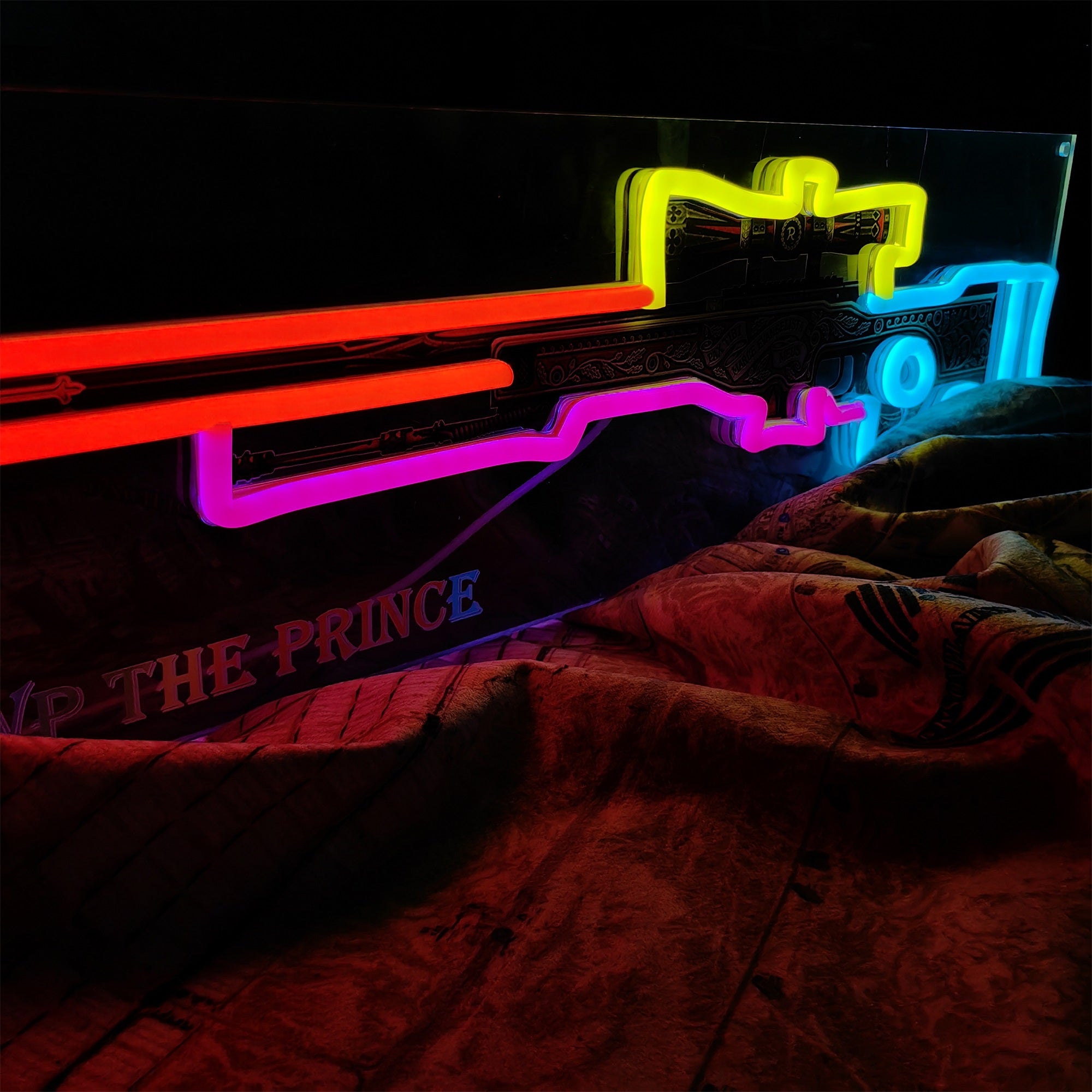AWP The Prince Gun Neon Light Wall Decor - Tophatter Daily Deals