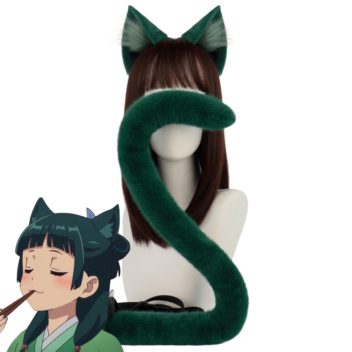 The Apothecary Diaries Maomao Ears Tail Cosplay Accessory Prop Prop - Tophatter Daily Deals