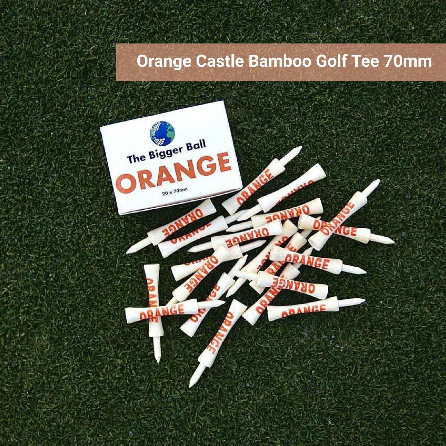 Bamboo Golf Tees - ORANGE (70mm) Bamboo Castle Golf Tees Sports & Outdoor - Tophatter Daily Deals