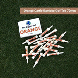 Bamboo Golf Tees - ORANGE (70mm) Bamboo Castle Golf Tees Sports & Outdoor - Tophatter Daily Deals
