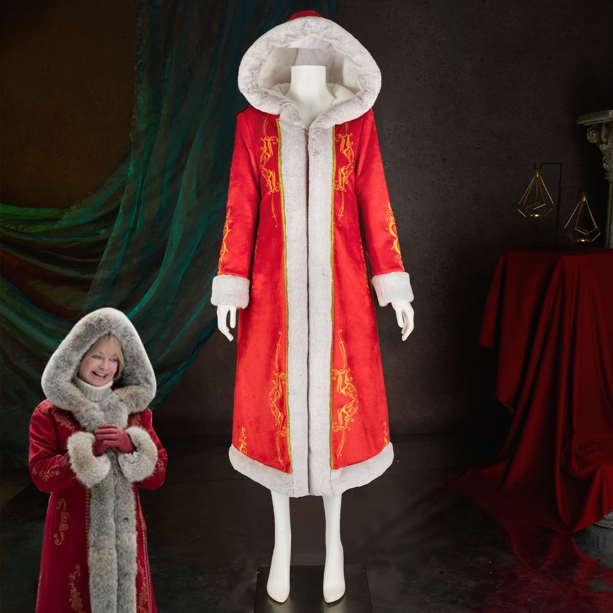 The Christmas Chronicles 2 Mrs. Claus Halloween Cosplay Costume - Tophatter Daily Deals