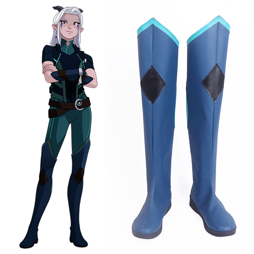 The Dragon Prince Rayla Blue Green Shoes Cosplay Boots Shoes/Boots - Tophatter Daily Deals