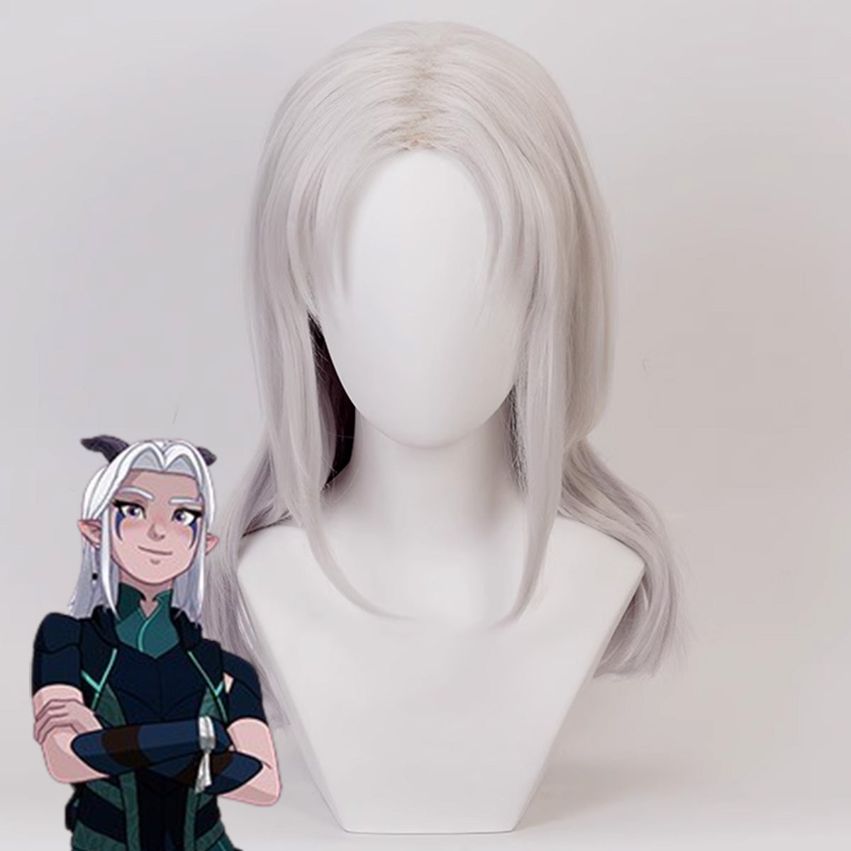 The Dragon Prince Rayla White Cosplay Wig Wig - Tophatter Daily Deals