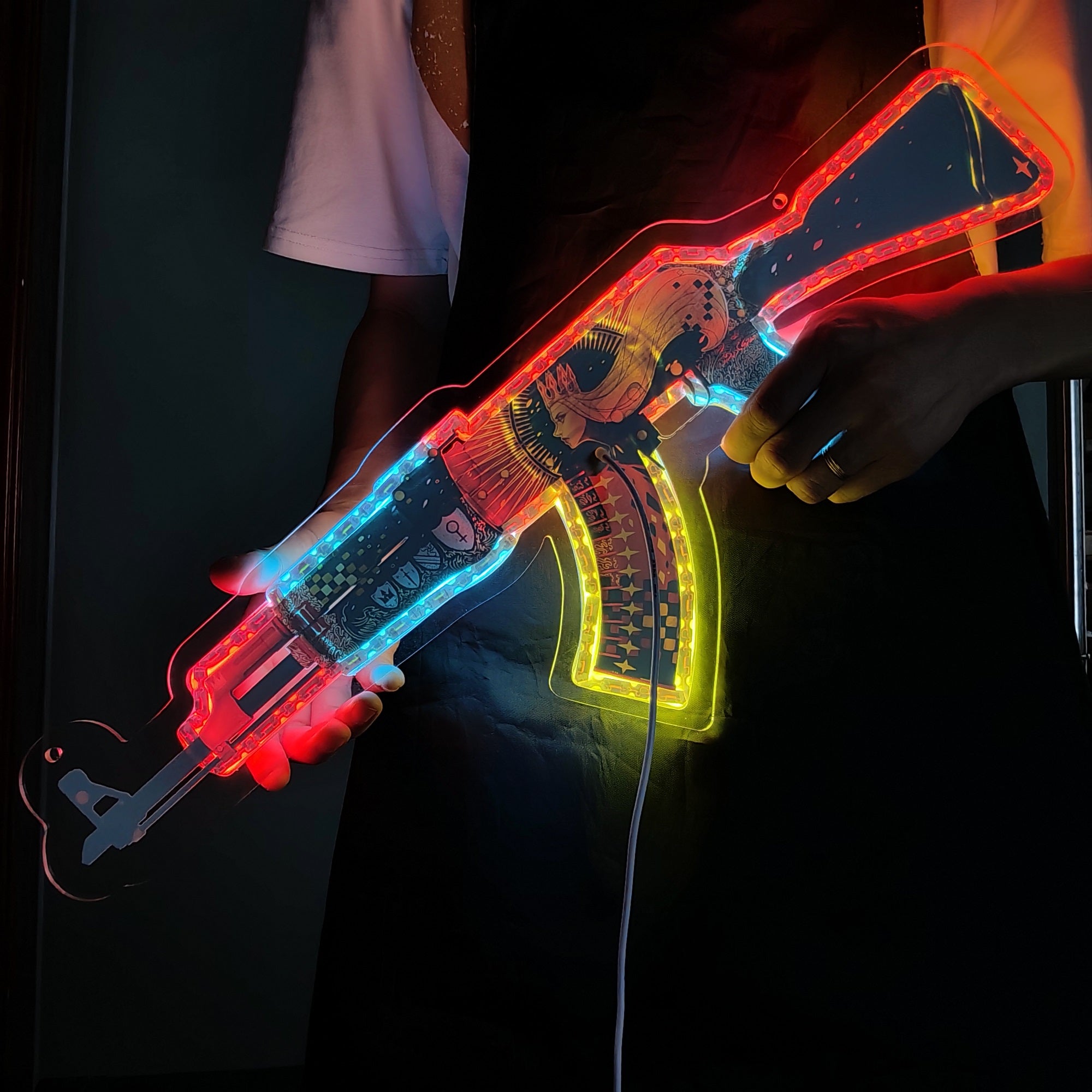 AK47 The Empress 3D Colorful Neon Night Lamp Wall Decor - Tophatter Daily Deals