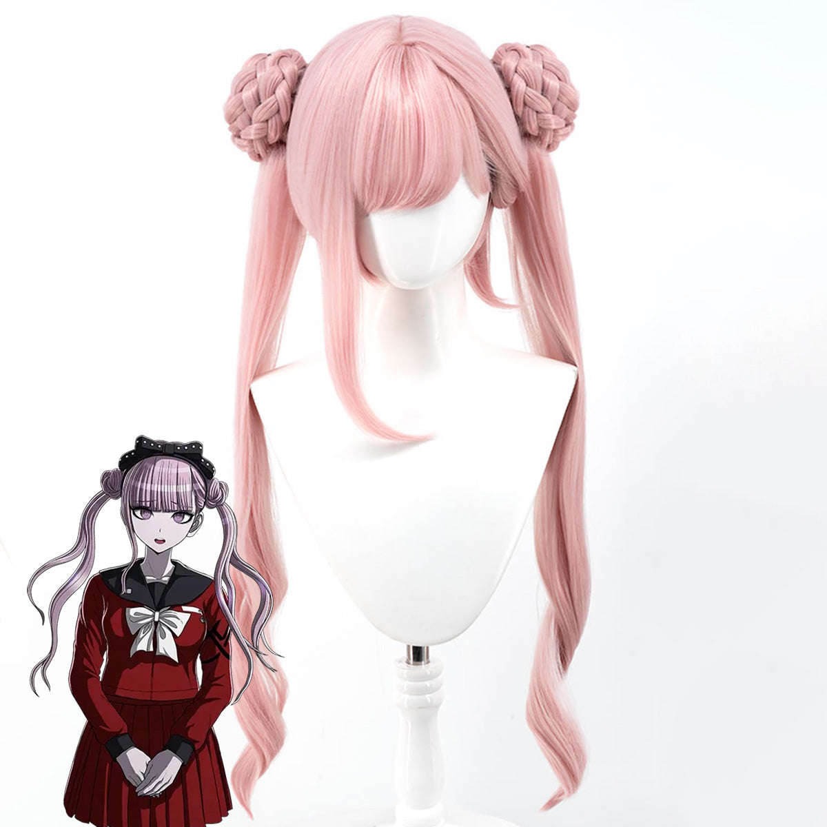 The Hundred Line -Last Defense Academy-Kako Tsukumo Pink Cosplay Wig Wig - Tophatter Daily Deals