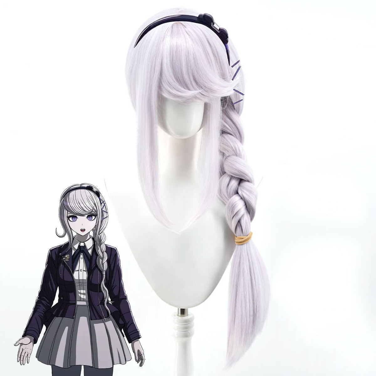 The Hundred Line -Last Defense Academy-Nozomi Kirifuji Silver Cosplay Wig Wig - Tophatter Daily Deals