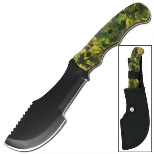 The Hunted Forest Green Realtree Camo Tracker T-3 Knife Collectible Weapons - Tophatter Daily Deals