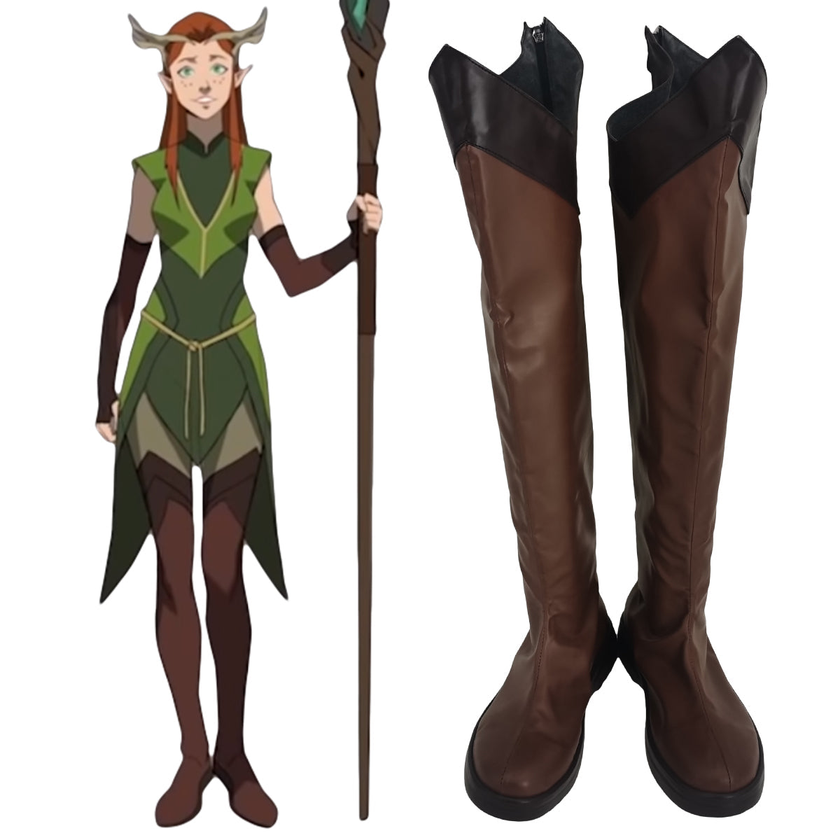The Legend of Vox Machina Keyleth of the Air Ashari Shoes Cosplay Boots Shoes/Boots - Tophatter Daily Deals