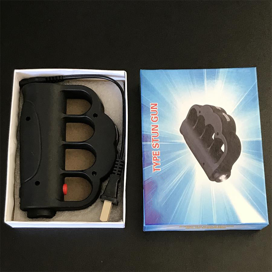 Multi-function Knuckle Stun GUN Baton Flashlight - Tophatter Daily Deals