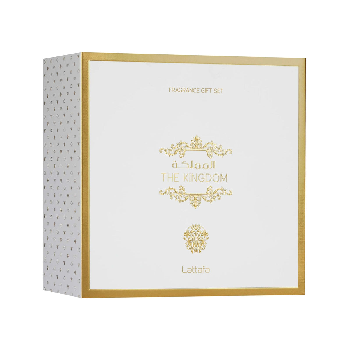 Lattafa The Kingdom For Him EDP 100ml & Travel Spray 12ml & Shower Gel 100ml Gift Set - Tophatter Daily Deals