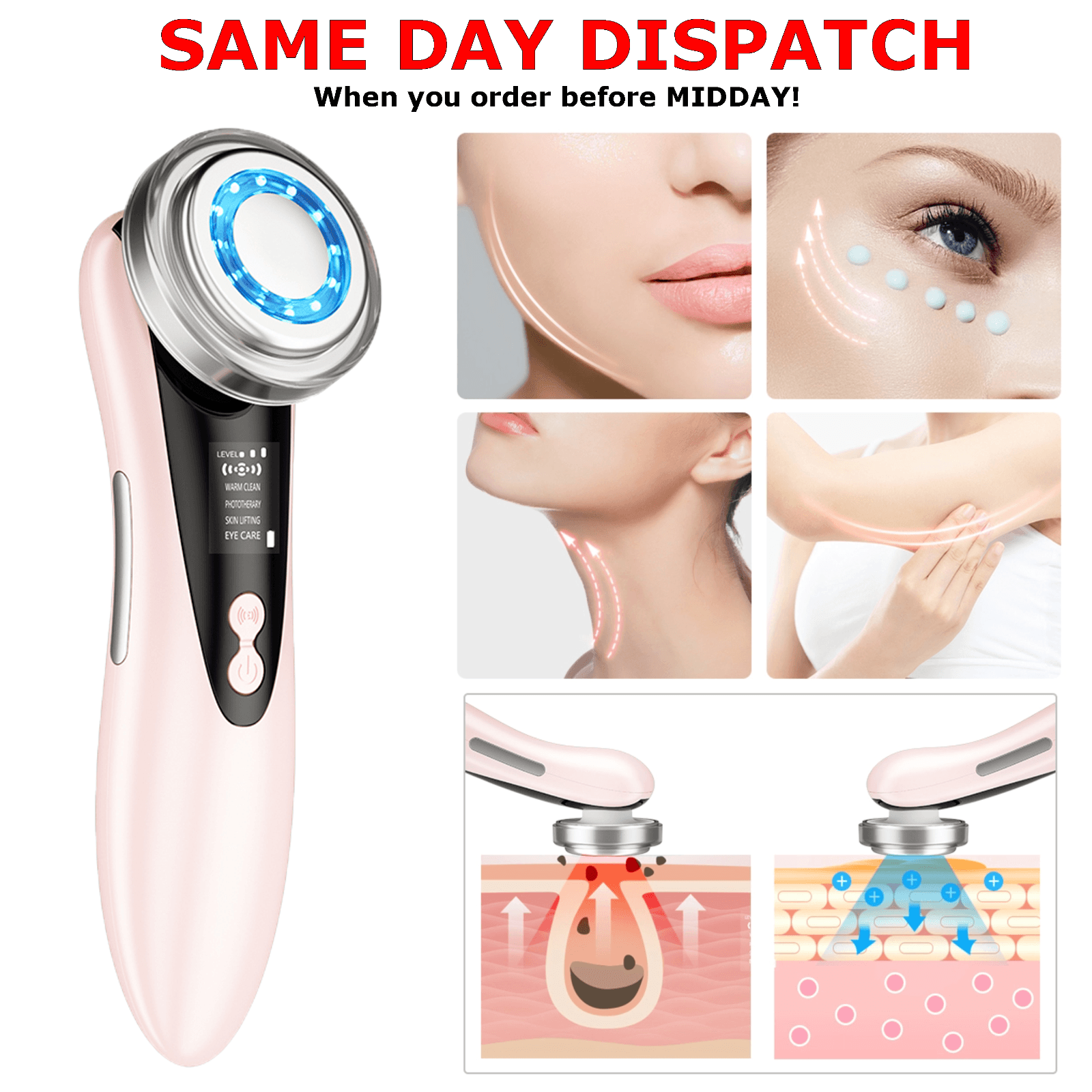 Skin Tightening Machines - Photon LED Light Skin Rejuvenation Therapy Device RF EMS Lifting Firming Beauty Health & Beauty - Tophatter Daily Deals
