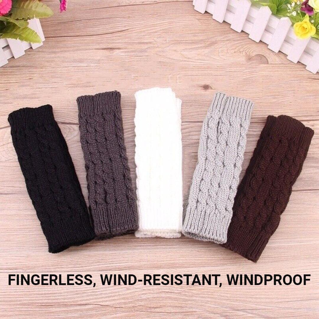 Thermal Fingerless Gloves - Women Wrist Arm Knitted Mitten Long Winter Hand Warmer Fingerless Ladies Gloves Gloves - Tophatter Daily Deals