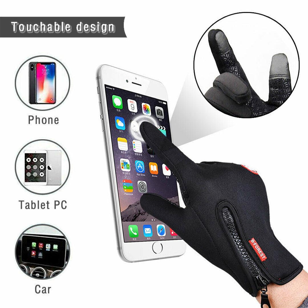 Thermal Waterproof Gloves - Winter Warm Windproof Waterproof Fleece Lined Thermal Touch Screen Gloves Gloves - Tophatter Daily Deals