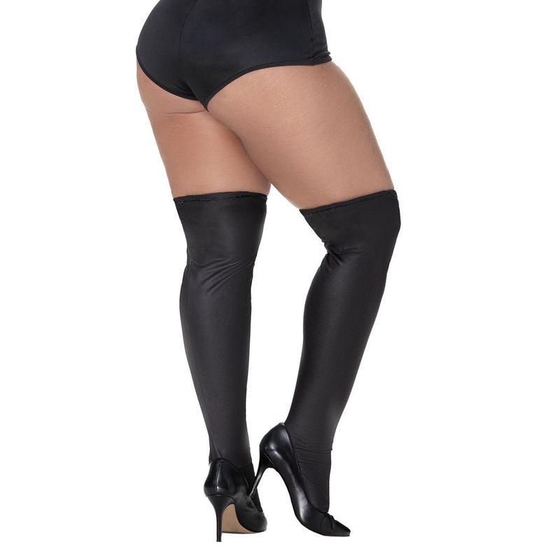 Thigh High Vinyl Gloss Black Stockings > Clothes > Hosiery > Stockings - Tophatter Daily Deals