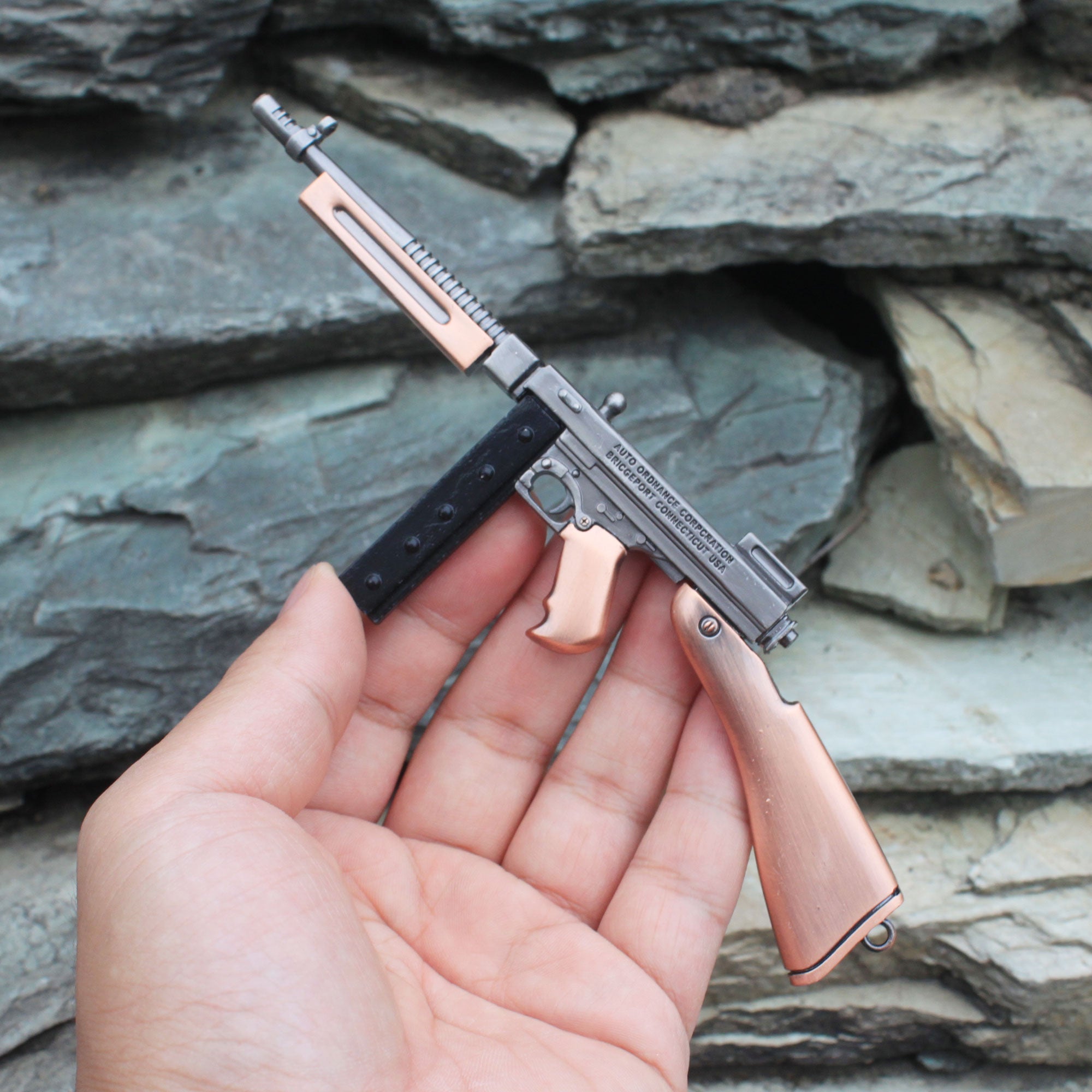 Thompson Submachine Miniature Metal SMG Gun 16.5CM/6.5