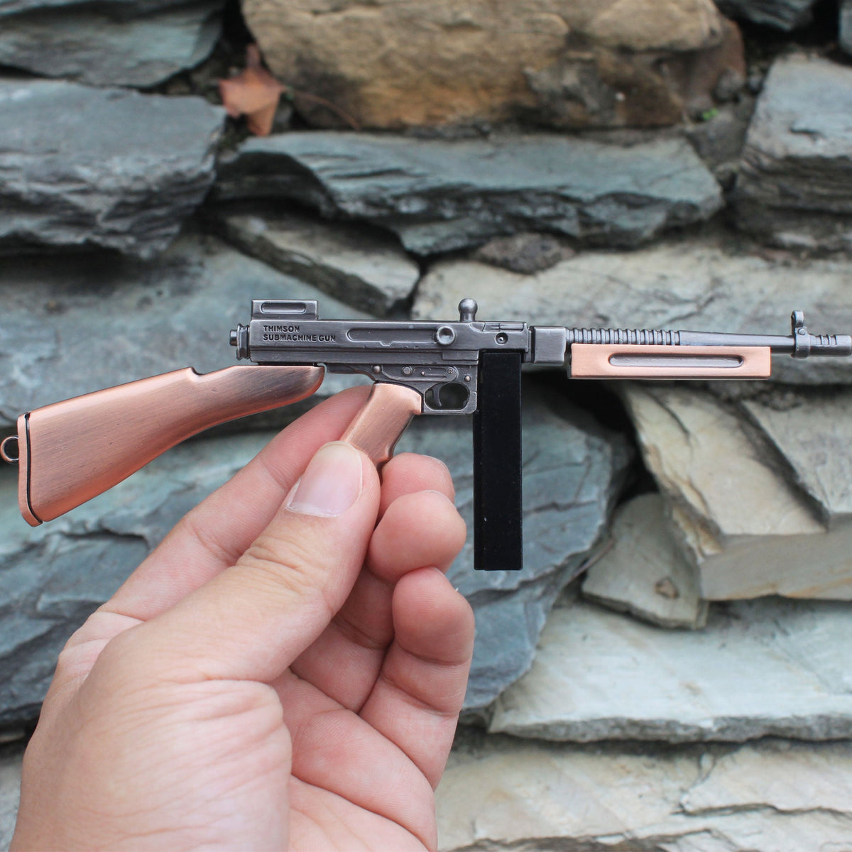 Thompson Submachine Miniature Metal SMG Gun 16.5CM/6.5" Thompson Submachine Gun Only - Tophatter Daily Deals