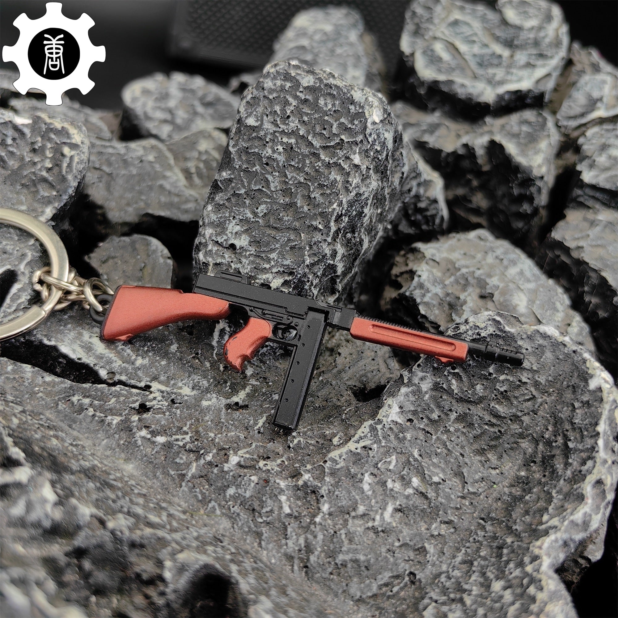Tiny Thompson Submachine Gun Model Metal Keychain - Tophatter Daily Deals