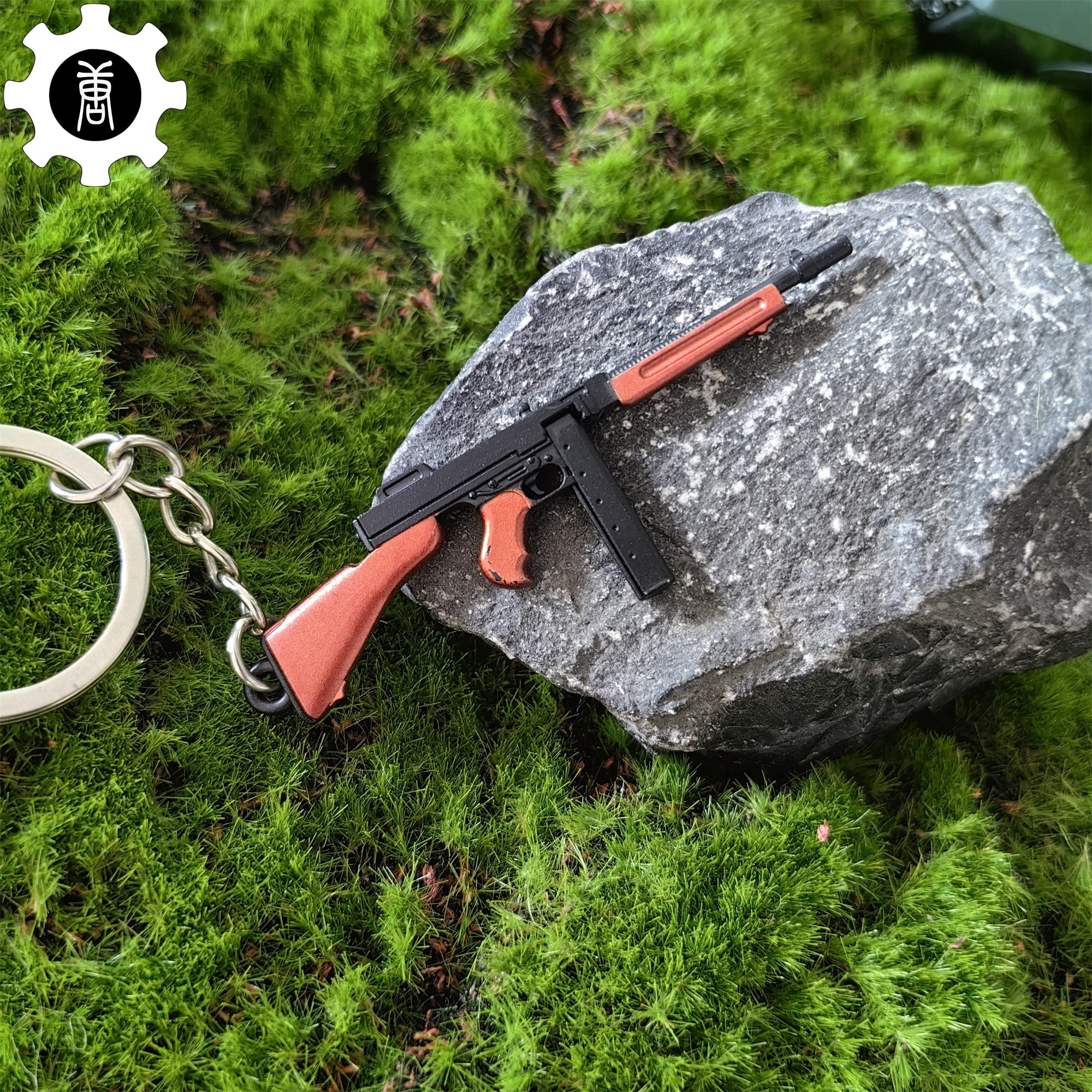 Tiny Thompson Submachine Gun Model Metal Keychain - Tophatter Daily Deals