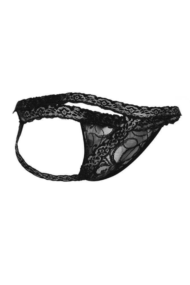Male Basics - Lace Jockstrap - Black - MBL12 Lingerie - Tophatter Daily Deals