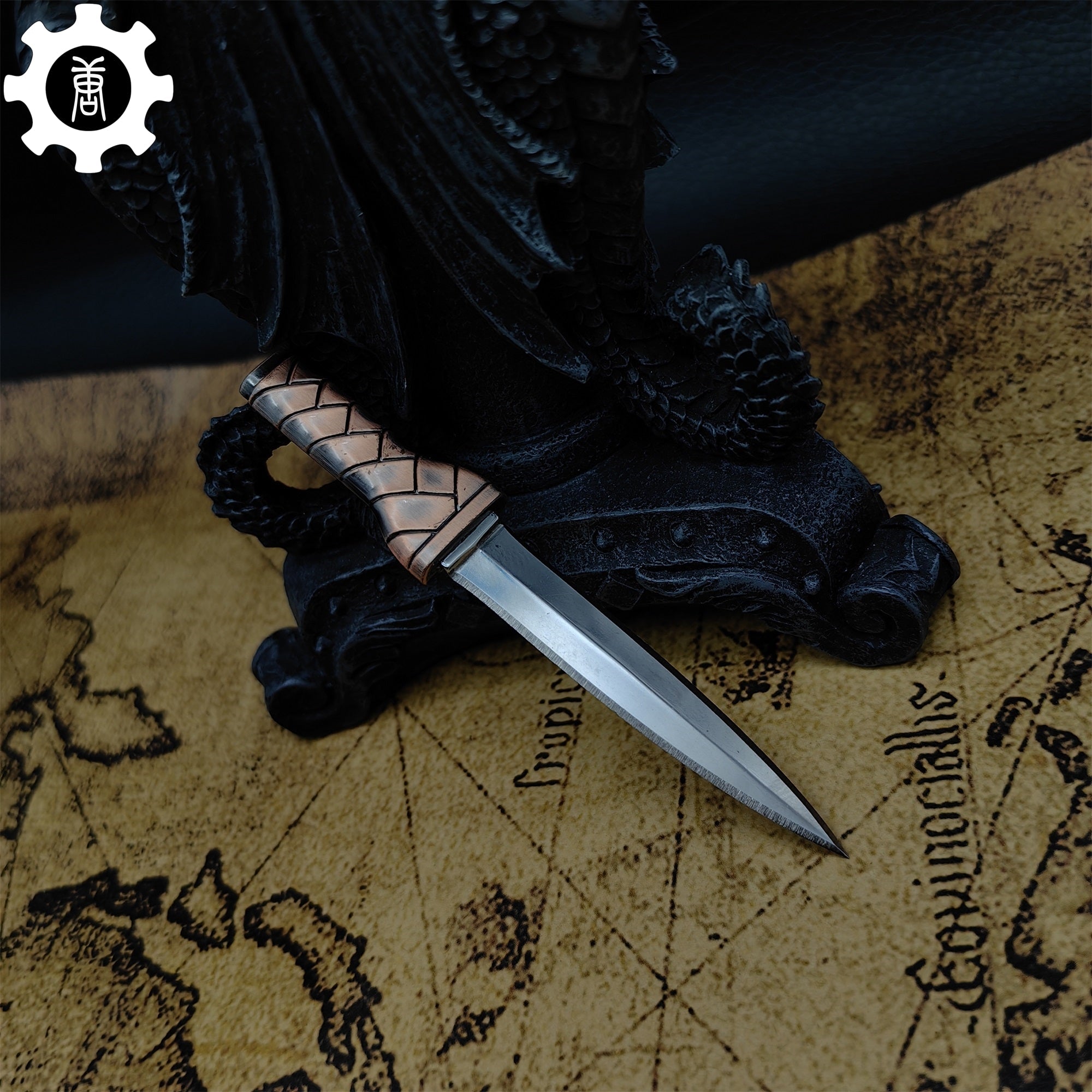 Thorfinn Dagger Viking Short Sword Mini Metal Replica Unboxing Tool - Tophatter Daily Deals