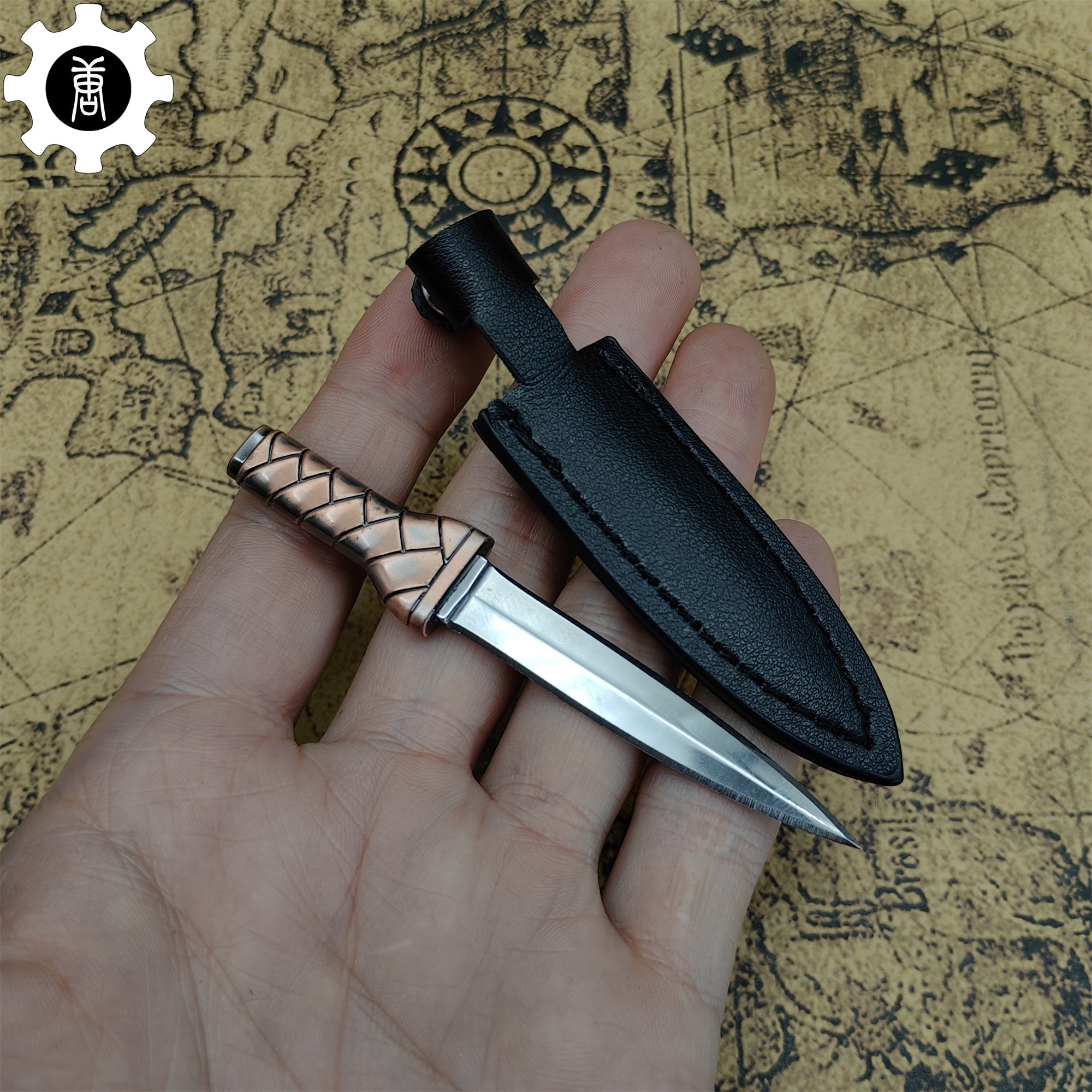 Thorfinn Dagger Viking Short Sword Mini Metal Replica Unboxing Tool - Tophatter Daily Deals