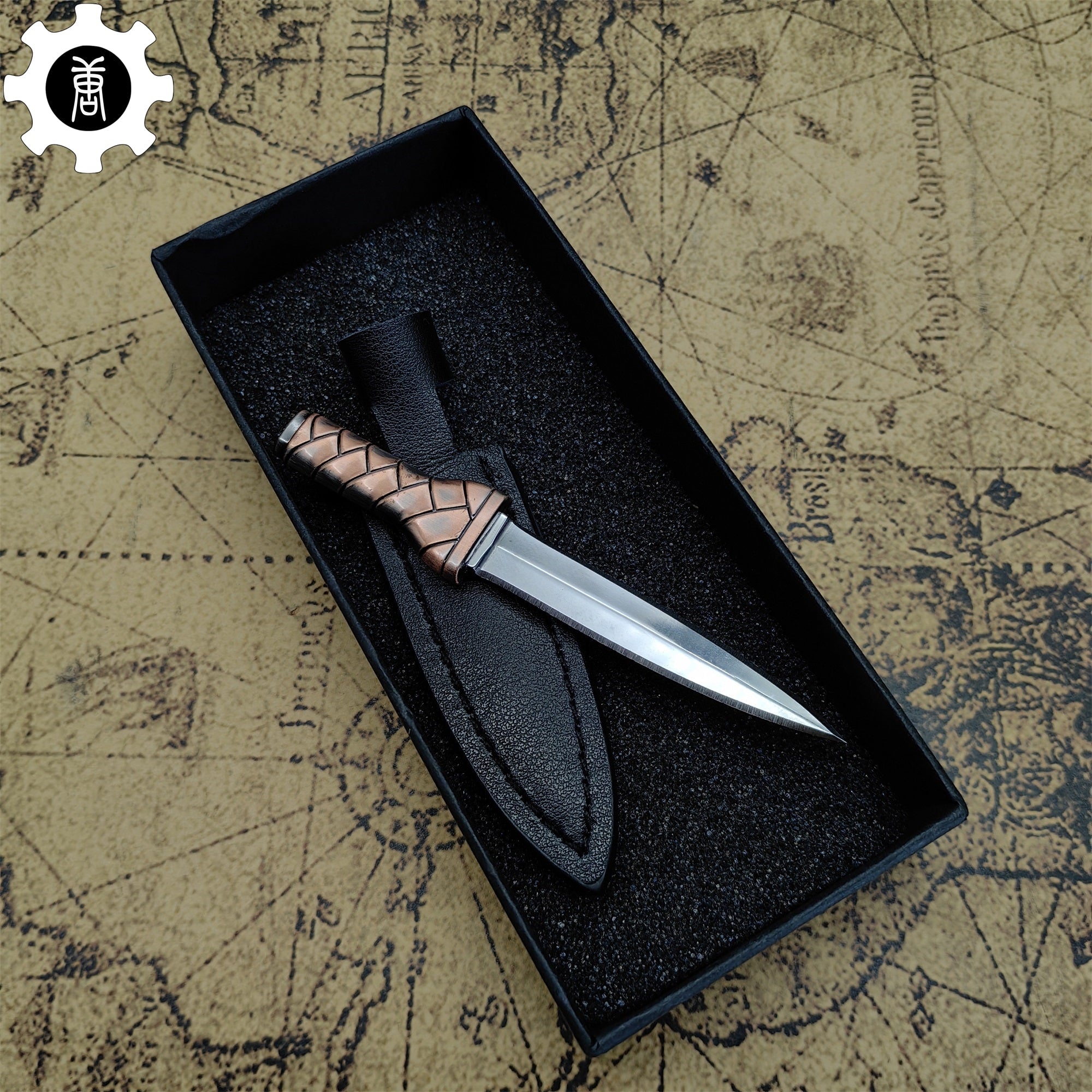 Thorfinn Dagger Viking Short Sword Mini Metal Replica Unboxing Tool - Tophatter Daily Deals