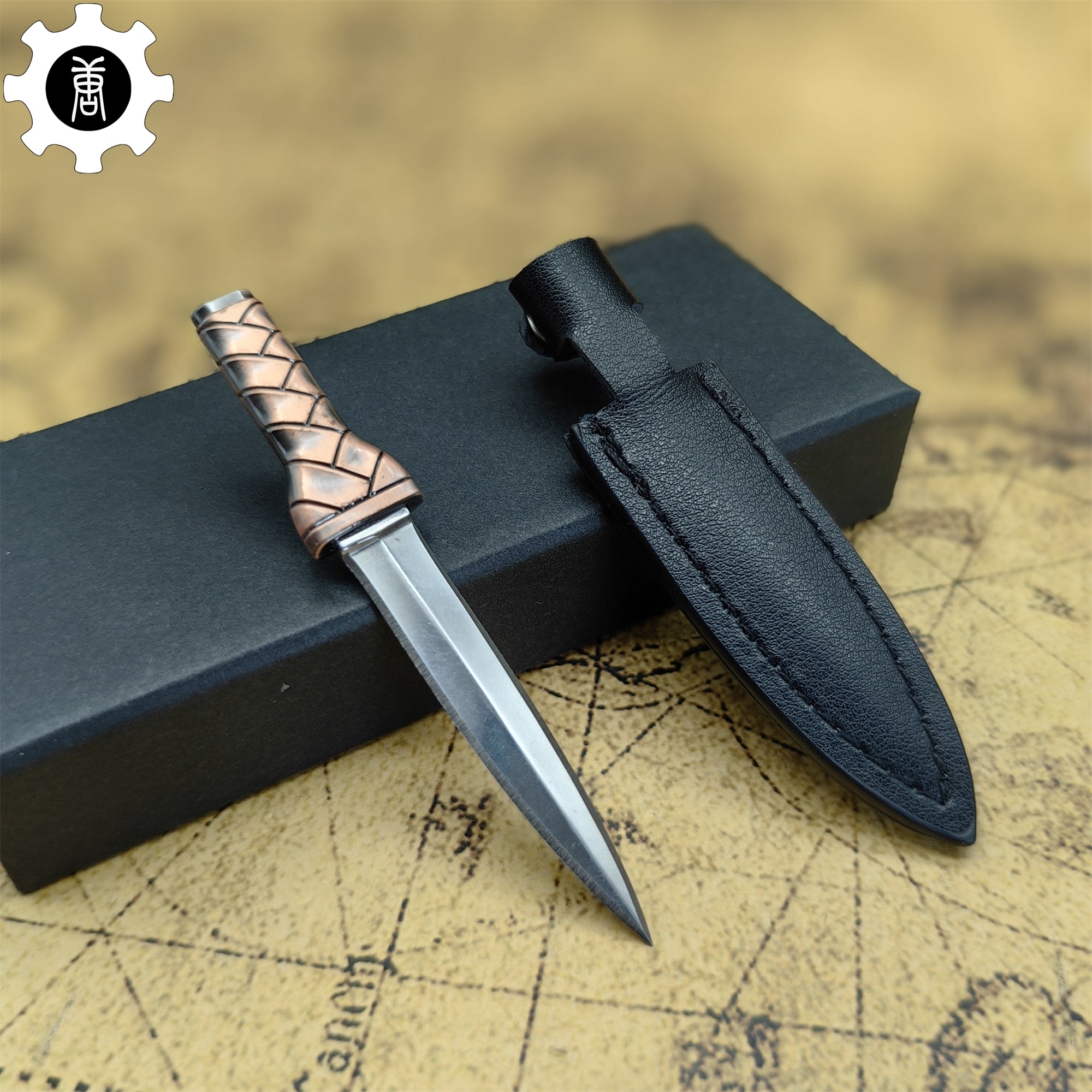 Thorfinn Dagger Viking Short Sword Mini Metal Replica Unboxing Tool - Tophatter Daily Deals